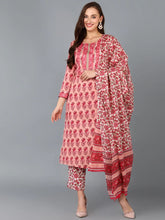 Women Pink Cotton Blend Floral Printed